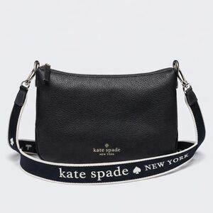 Kate Spade Black Crossbody Bag with Logo Strap